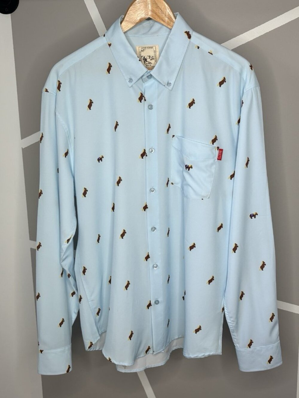 RSVLTS Parks and Rec Recreation Little Sebastian AOP Men’s L Shirt Pawnee